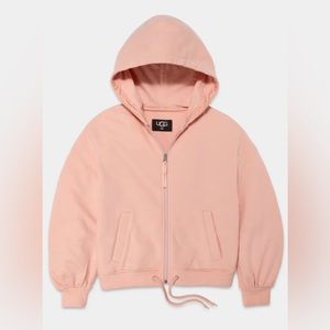 UGG Abbi Half Moon Zip Hoodie Jacket POPL Orange Sz M